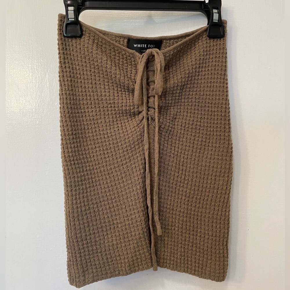 White Fox Boutique Undiscovered Mini Skirt Chocolate XS
